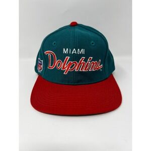 Vintage Sports Specialties Miami Dolphins NFL Fitted Hat 6 3/4 Wool Teal Red